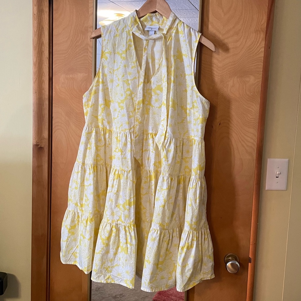 Lisa Marie Fernandez Flirty Yellow Ruffle Swing Dress